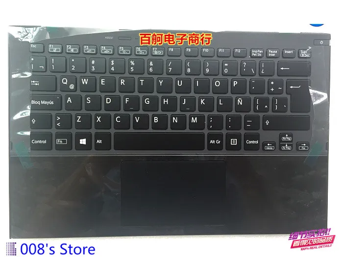 Чехол для SONY VAIO PRO 13 PRO13 SVP13 SVP132 SVP132A SVP1321 SVP132A задняя крышка/Упор для рук верхняя/клавиатура с подсветкой/Botttom base - Цвет: Palmrest Black 1