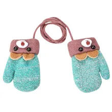 ARLONEET/милые перчатки с героями мультфильмов для маленьких девочек и мальчиков; зимние Лоскутные теплые варежки с медвежьими ушками; перчатки gai0509