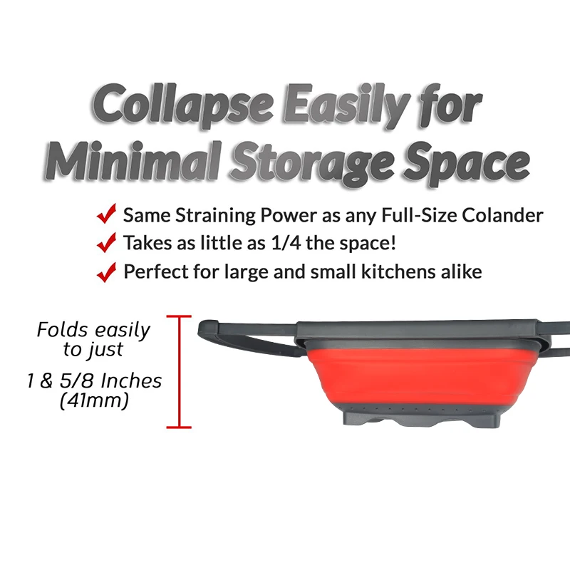 Billige WALFOS LEBENSMITTEL Grade Faltbare Silikon obst Gemüse Sieb Sieb Waschbecken waschen Korb Kochen küche korb sieb gadget