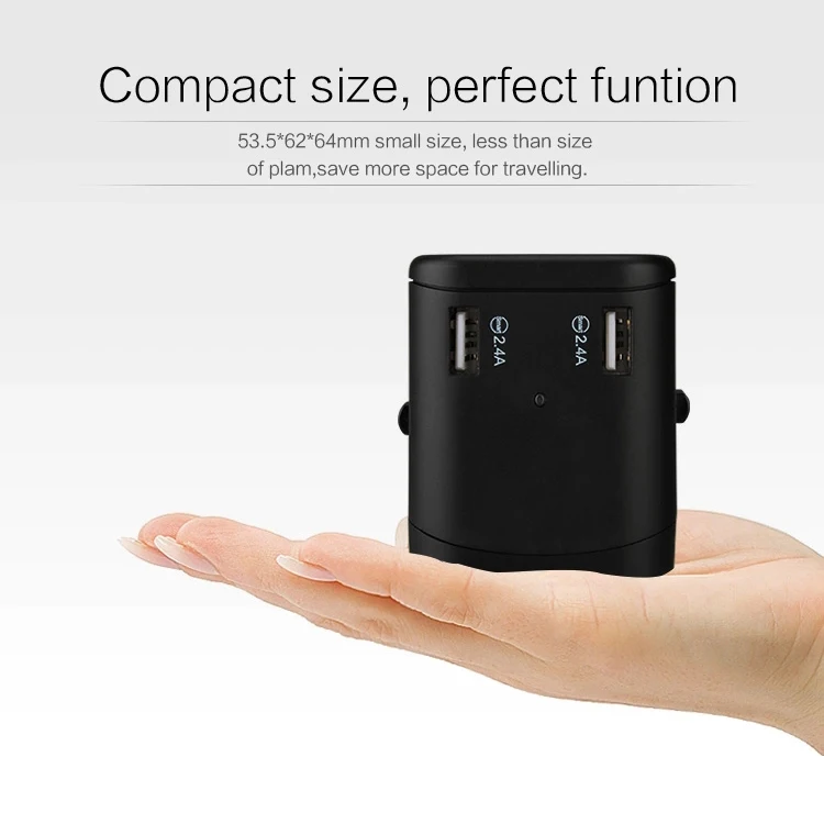 Универсальный дорожный переходник с разъемами usb type C 4.5A и EU US UK US для всех стран CE. ROHS. FCC утвержден 166C