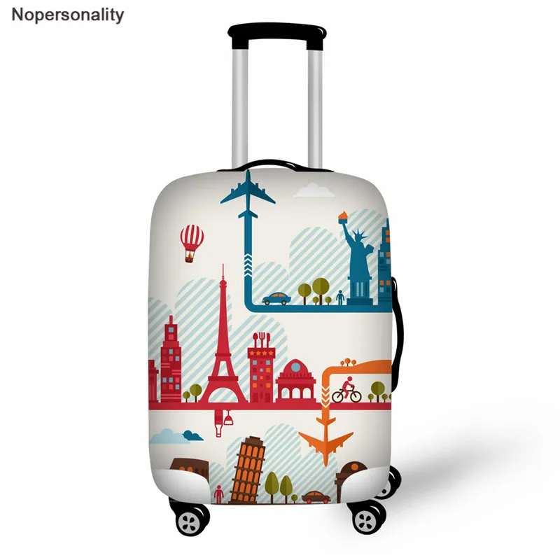 Nopersonality Винтажный чехол с принтом Эйфелевой башни, Защитные чехлы для 18-32 дюймов, чехол для костюма, пылезащитный чехол для багажа, эластичный