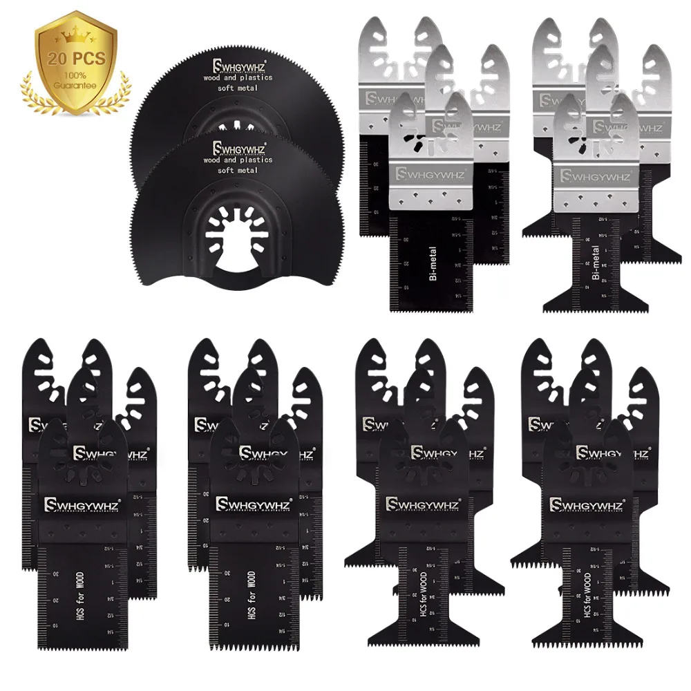 Online WHDZ 20 piezas 50 54dh renovador hoja de sierra Metal madera oscilante multiherramienta de liberación rápida cuchillas de sierra ajuste herramienta de mano Fein