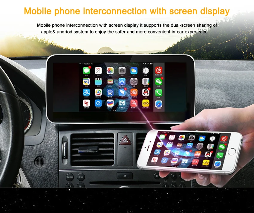 Cheap Koason10.25inch Android 8.1 Car Multimedia player audio stereo GPS Navigation for Mercedes Benz C Class W204 S204/CLK 2008-2010 9