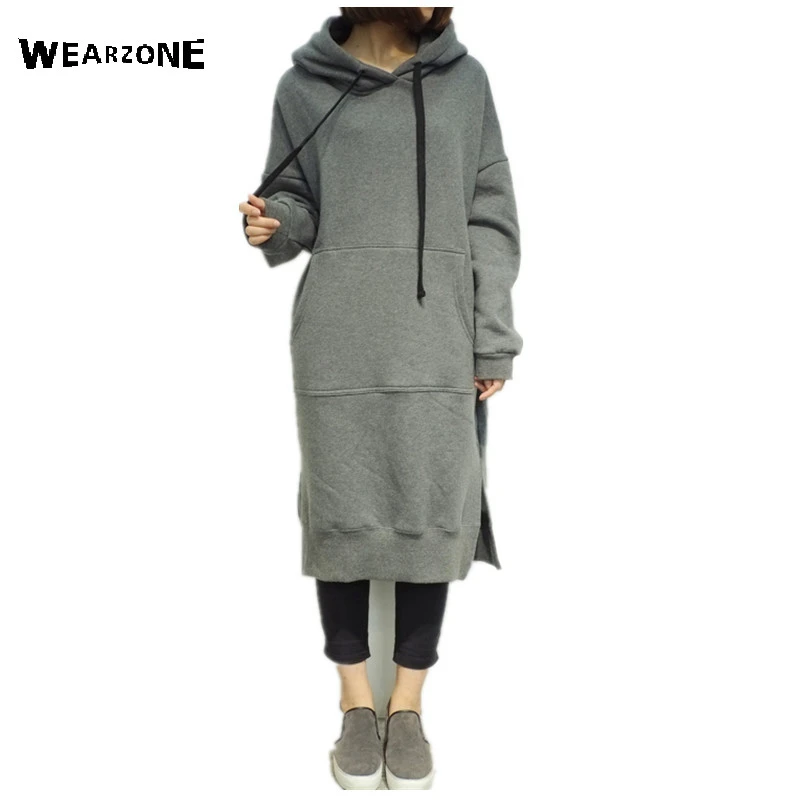 plus size long hoodie dress