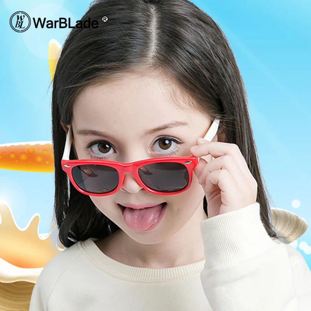 Kids Boys TR90 Unbreakable Polarized Sunglasses Children Girls Safety Polarized Mirror Sun Glasses Sport oculos With Case UV400