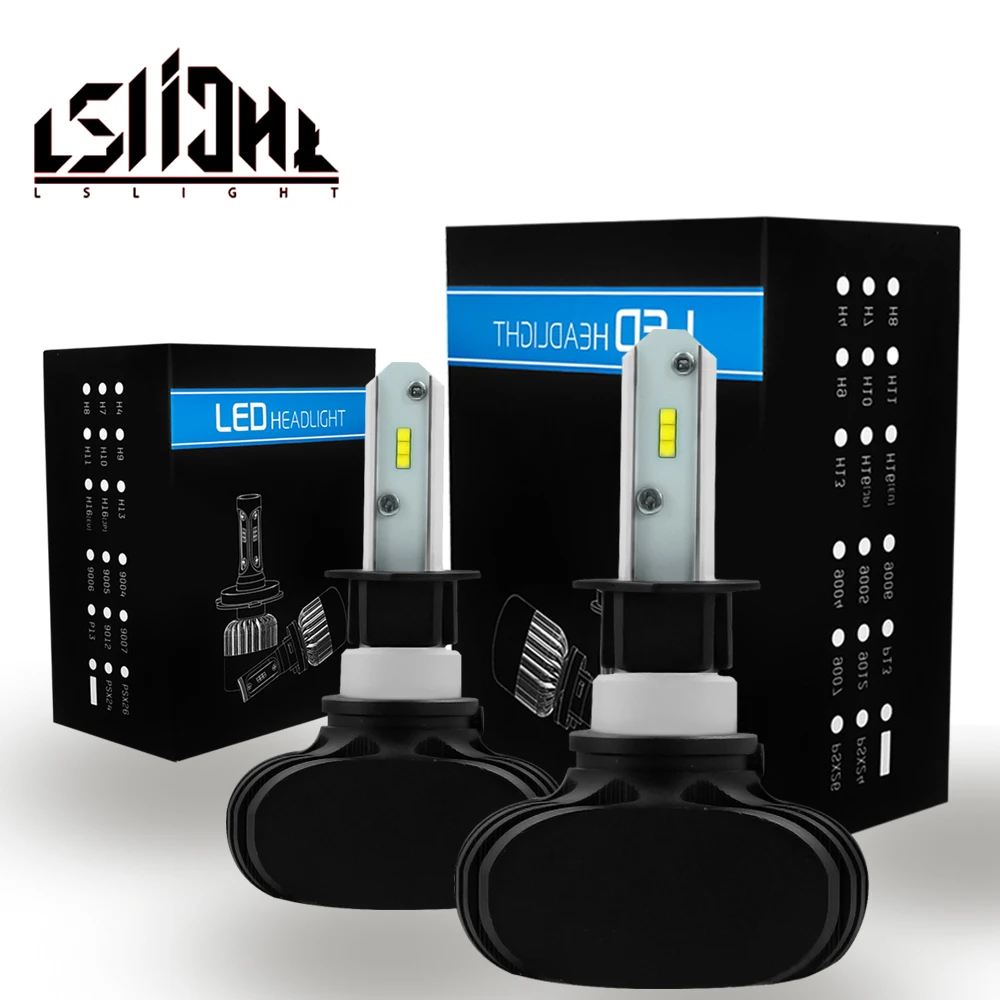 

LSlight 2Pcs H4 H7 9005 HB3 9006 HB4 H11 H4 H7 H1 LED Auto Car Headlight 80W 16000LM 6000K 12v 24v Automobile Bulb LED lampada