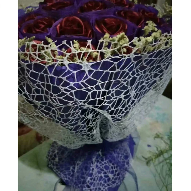 Полая органза жаккардовая сетка рулон для цветочного букета Подарочная коробка Упаковка цветок DIY ремесла свадебные украшения принадлежности