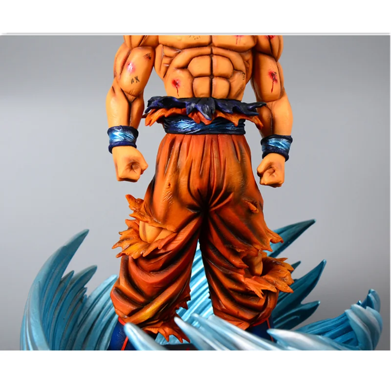 Статуя аниме Dragon Ball Super Kakarotto Super Saiyan Son Goku Ultra Instinct полная длина портрет резиновая фигурка героя игрушки Q757