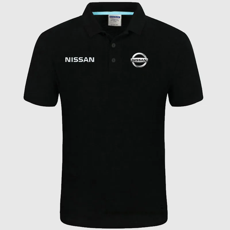 Высокое качество логотип crocodil логотип Nissan Polo Классическая брендовая мужская рубашка поло мужская повседневная однотонная с коротким рукавом хлопковая рубашка поло - Цвет: Черный