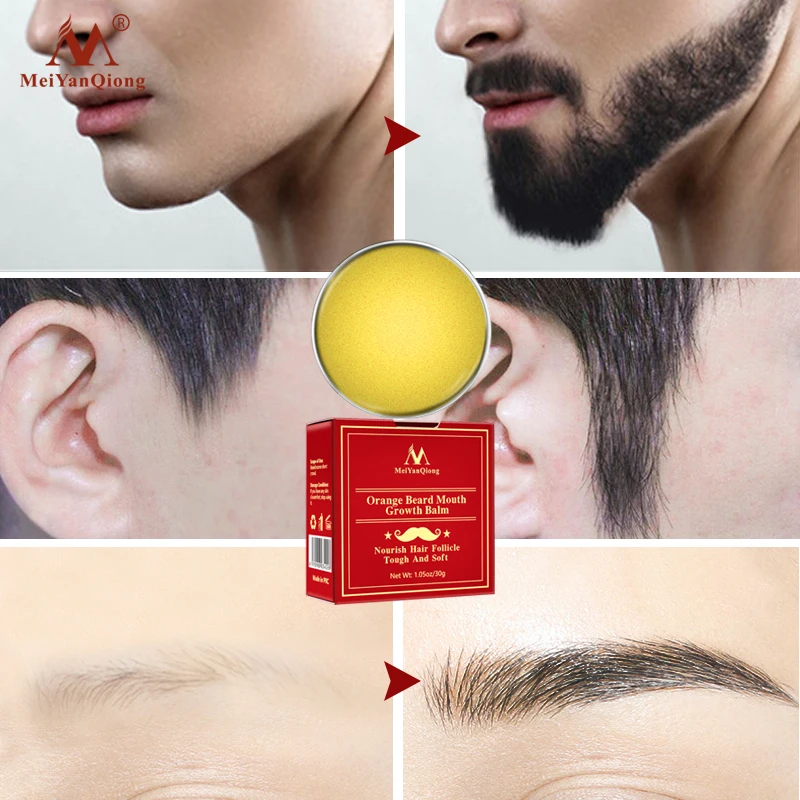 Orange Beard Growth Balm Beard Care Cream Promote Hair And Eyebrow