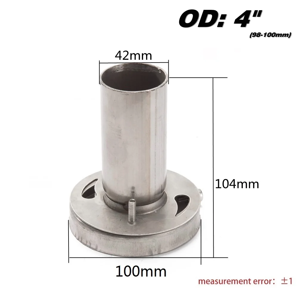 Универсальный 3," /4"/4," Круглый наконечник съемный регулируемый глушитель система выпуска из нержавеющей стали EP-XS-AF - Цвет: OD 4.0 inch