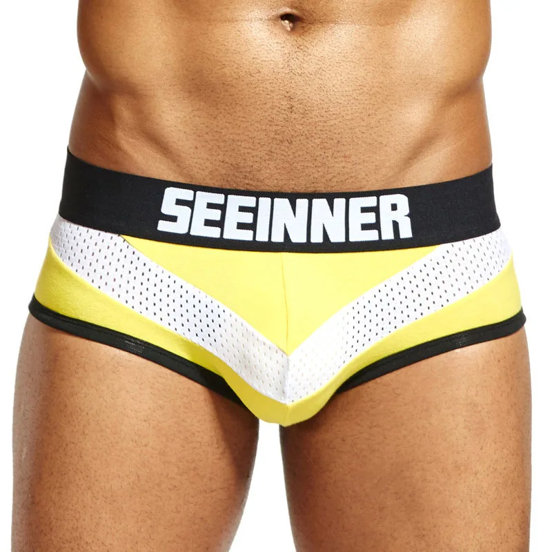 Новое модное мужское нижнее белье трусы боксеры с сеткой сексуальные cueca masculina