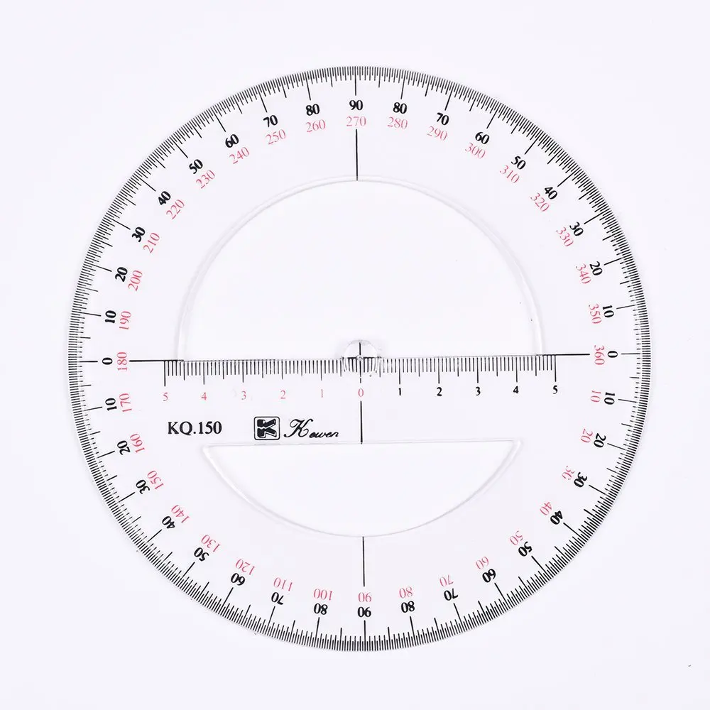 15 Cm 6 Inci Skala Ganda 360 Derajat Melingkar Busur Derajat circular 