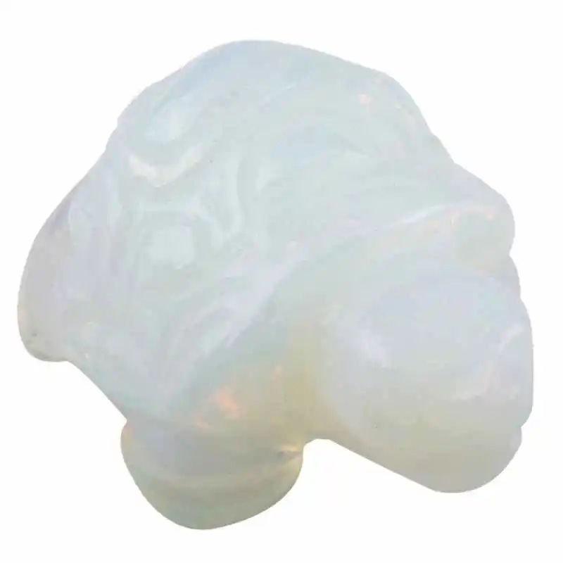 TUMBEELLUWA Черепаха Животное резные кристалл драгоценный камень Исцеление Карманный статуя Хранитель статуэтки - Цвет: Opal Opalite