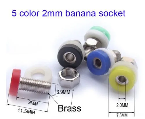 

10Pcs 2mm Terminal Connector ADAPTER Binding Post female Banana Plug Jack Mount Panel Socket