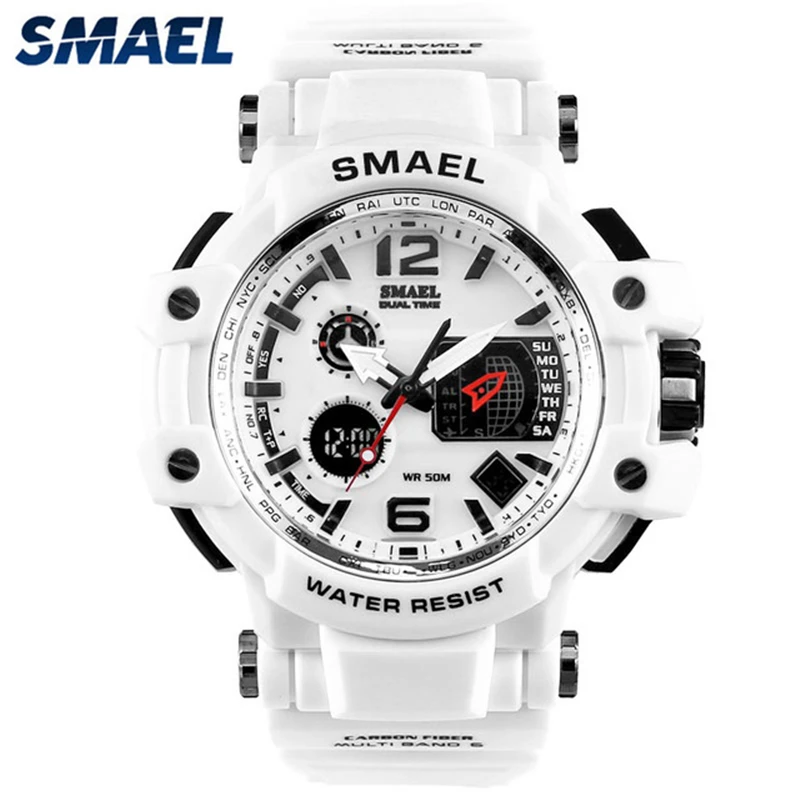 

SMAEL Men Sport Watches LED Digital Watch Waterproof New Fashion Casual Quartz Wristwatch Mens Military Clock Relogio Masculino