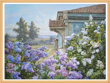 

In front of the lilac 40x30cm diy pieno diamante Flowers pittura punto croce kit Crafts decorazione della casa diamond painting