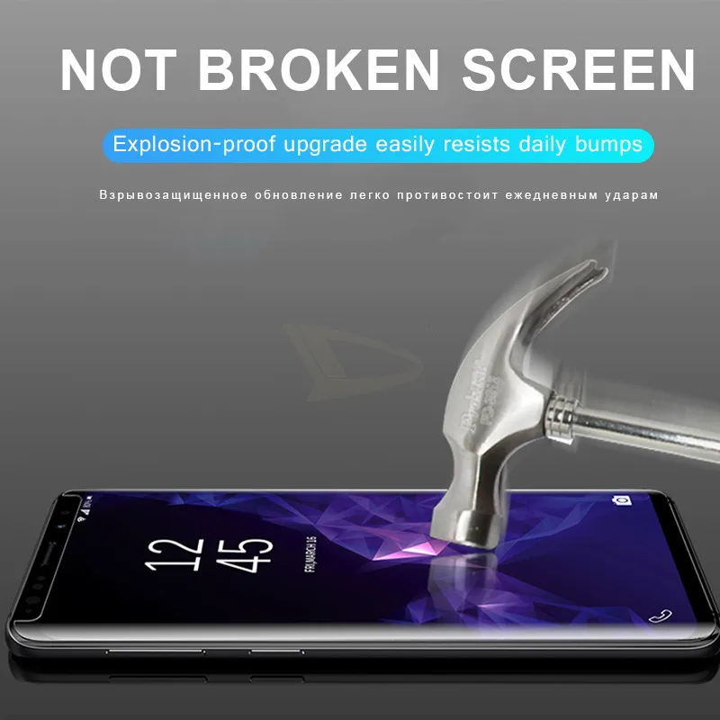 Защитная пленка для экрана с УФ защитой samsung Galaxy S8 S9 S10 Plus S10e закаленное стекло Note 8