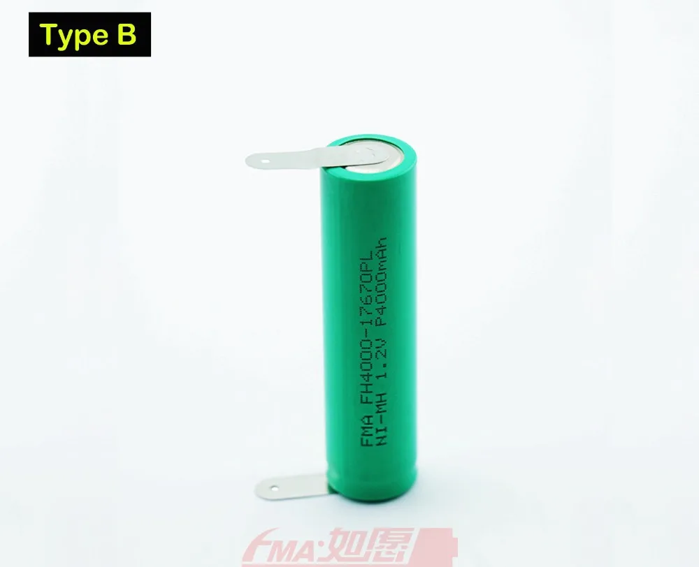 

10Pcs Ni-MH 17670 4/3A 1.2V 4000mAh Rechargeable Battery DIY for Laptop Cells U/R