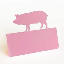 Пользовательские Цвет свиная ферма свадебный стол карточки с именем стойка регистрации эскорт день рождения Крещение ребенок душ