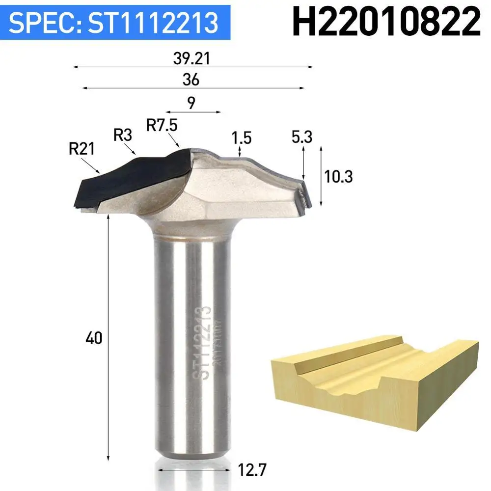 HUHAO 1 шт. 1/" хвостовик алмазное CVD покрытие отделка Концевая фреза деревообрабатывающий резак PCD шпаттер двери шкафа фреза - Длина режущей кромки: H22010822
