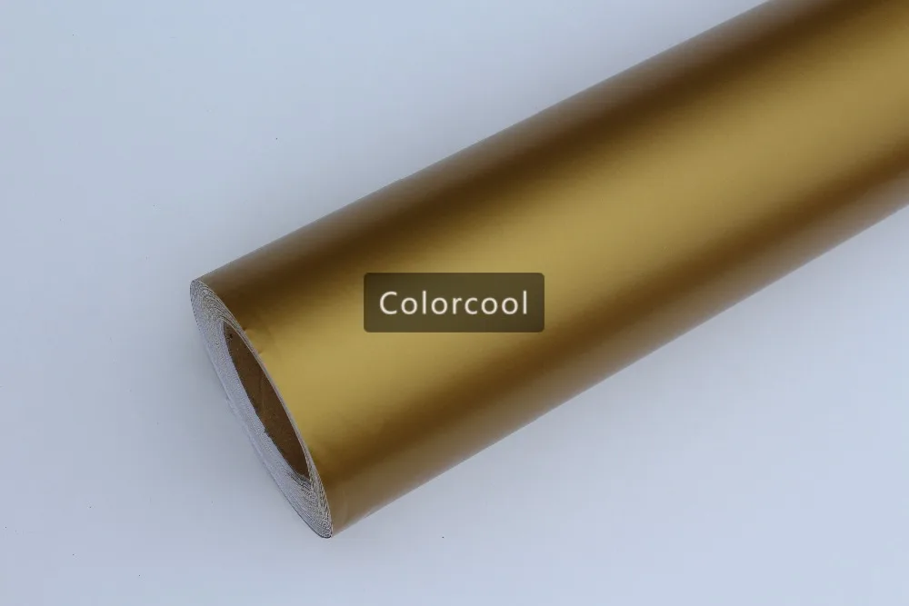 

Gold matte car vinyl sticker color change adhesive wrap matte film for motorcycle air bubble free quality