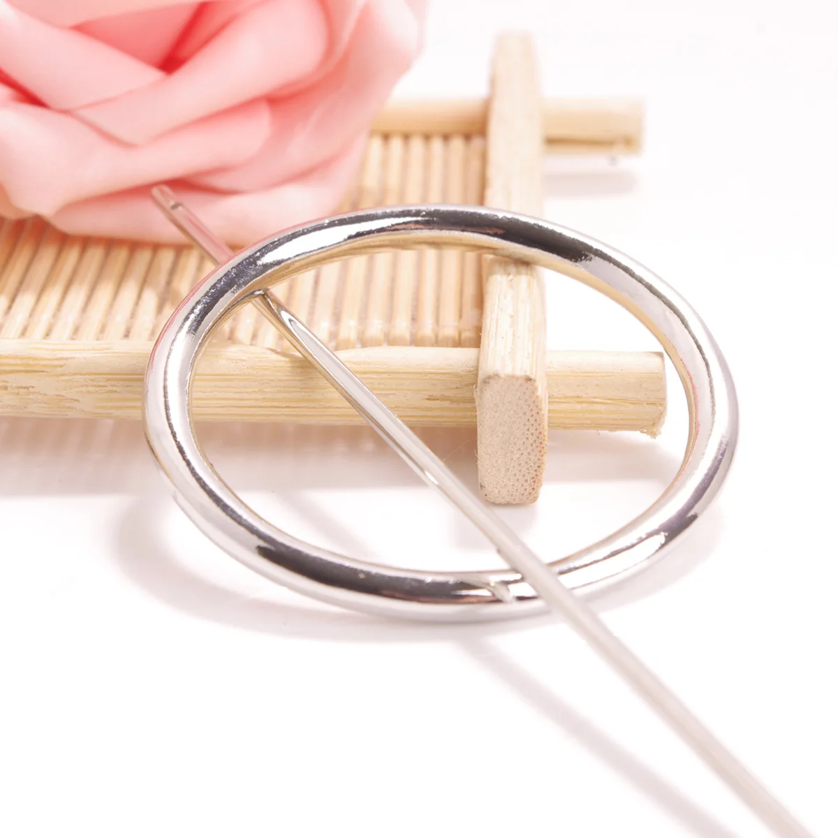 Fashion hair accessories geometric round hollow hairpin headwear circle hairpin jewelry