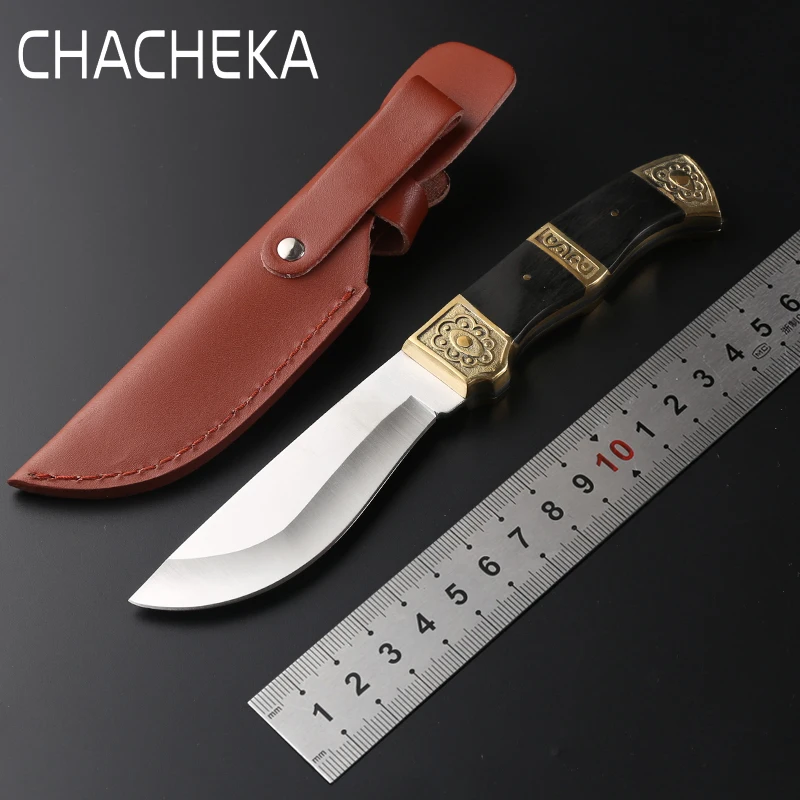

CHACHEKA Outdoor Tactical Camping Survival Knife High Hardness Portable Diving Hunting Knives Self-defense EDC Fishing Tools