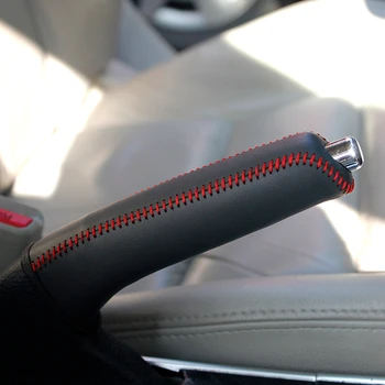 

Top suede leather Case for handbrake Cover for Mazda 6 hand brake cover high quality suede leather cover handbrake auto