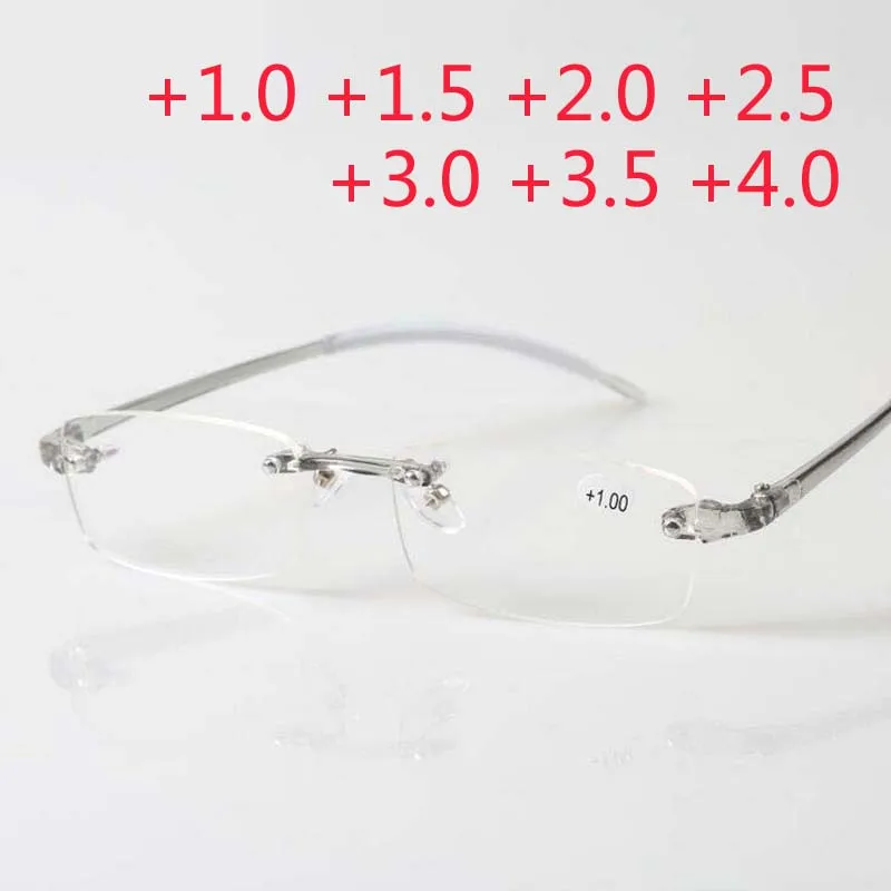 

Plastic Rimless Men Women lunette loupe vue Retro Brand Comfy Ultra-light TR90 Reading bayanGlasses Presbyopic Glasses