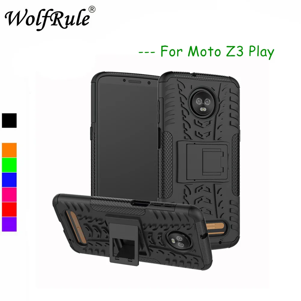 WolfRule sFor Case Moto Z3 Play Cover Dual Layer Armor