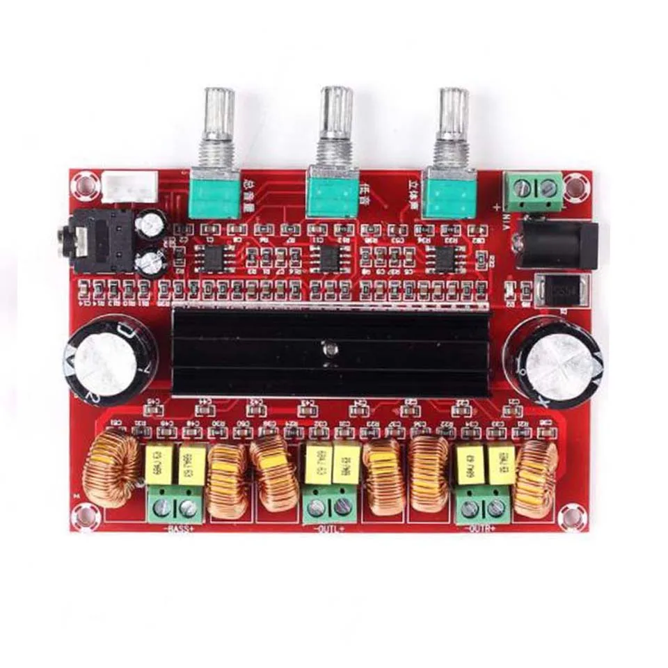 

TPA3116 2.1 Digital Audio Amplifier Board TPA3116D2 Subwoofer Speaker Amplifiers DC12V-24V 2*50W+100W