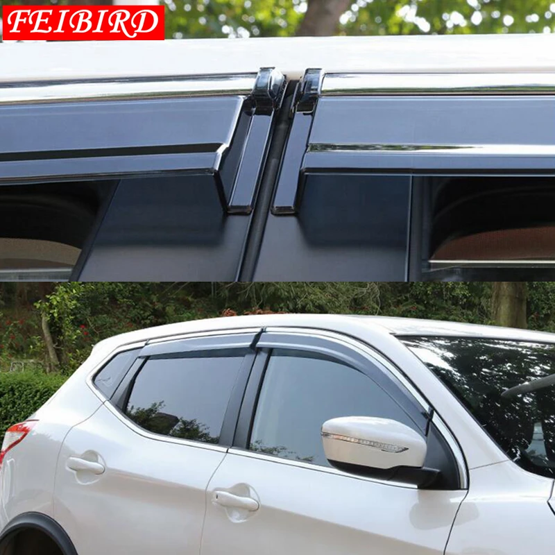 Аксессуары для Nissan Qashqai J11 2014 2018 оконные козырьки навесы дефлектор защиты от ветра