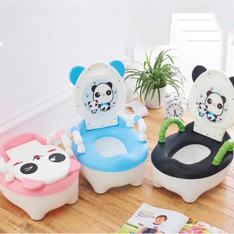 

Arrival Baby Potty Toilet Bowl Cute Cartoon Training Pan Toilet Seat Children Bedpan Portable Urinal Comfortable Backrest Pot