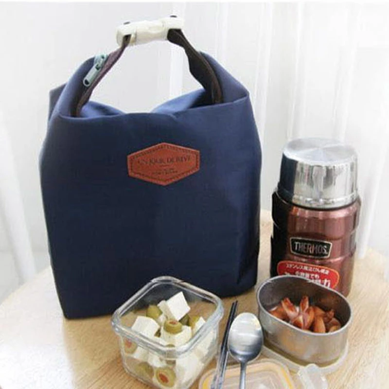 

Beautiful Lunch Bag & Lunch Box Cooler Zipper Bag Bento Dot Tote Lunch Pouch Little Pattern bolsa termica Smile
