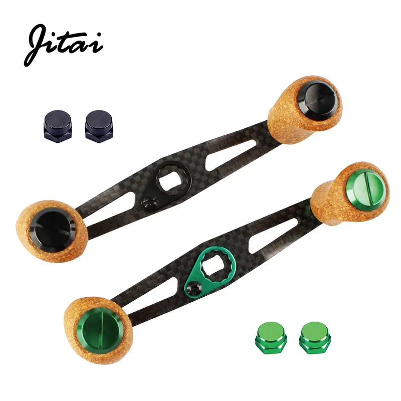 100% углеродная Рыболовная катушка JITAI 8*5 мм 7*4 качающаяся резиновая ручка с пробкой