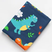 Динозавр печатных льняная хлопковая ткань патч холст ткань ручной работы DIY шитье стеганая скатерть Диван Ткань Материал