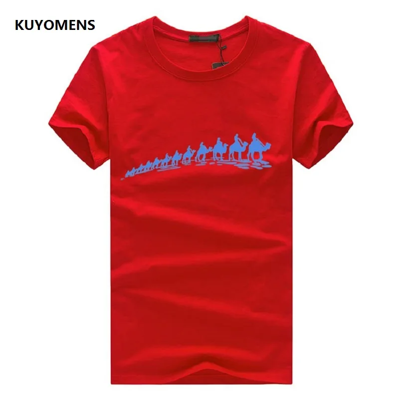 KUYOMENS мужские футболки размера плюс 5XL 4XL футболка Homme летние шорты рукав мужской