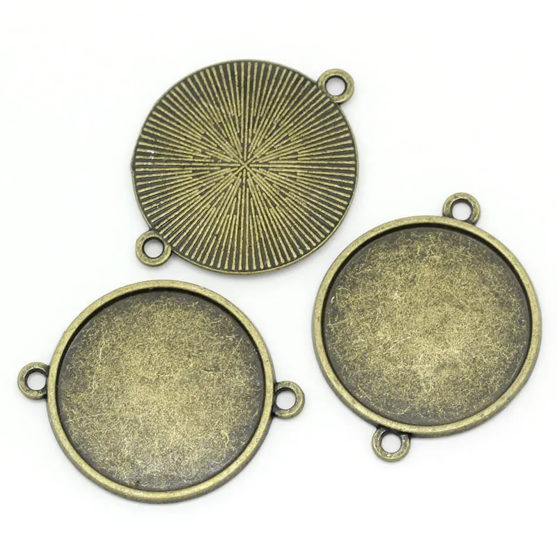 

Doreen Box Lovely Connectors Round Antique Bronze Cabochon Setting 3.5x2.8cm(Fit 25mm),20PCs (B22105)