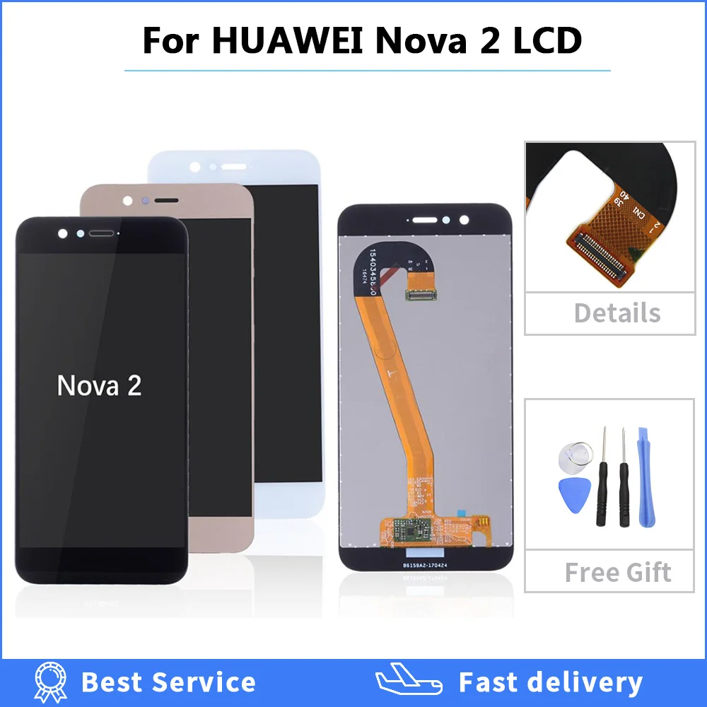 

For Huawei Nova 2 LCD Display Touch Screen High Quality Digitizer Screen Glass Panel For Huawei Nova 2 lcd with frame 5.0 Inch