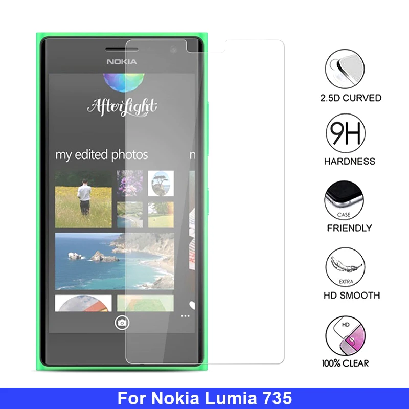 

2Pcs 9H 2.5D Premium Tempered Glass For Nokia Lumia 735 730 Screen Protector Protective Film Glass For Nokia Lumia 735 Glass