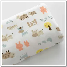 Хлопковый трикотажный жакет с рисунком из мультфильма на полметра для самостоятельного изготовления детской одежды, хлопчатобумажная ткань 50*160 см