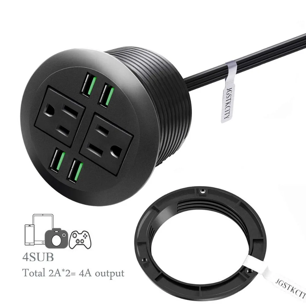 Настольный блок питания с USB скрытая розетка питания. Розетка отверстием для