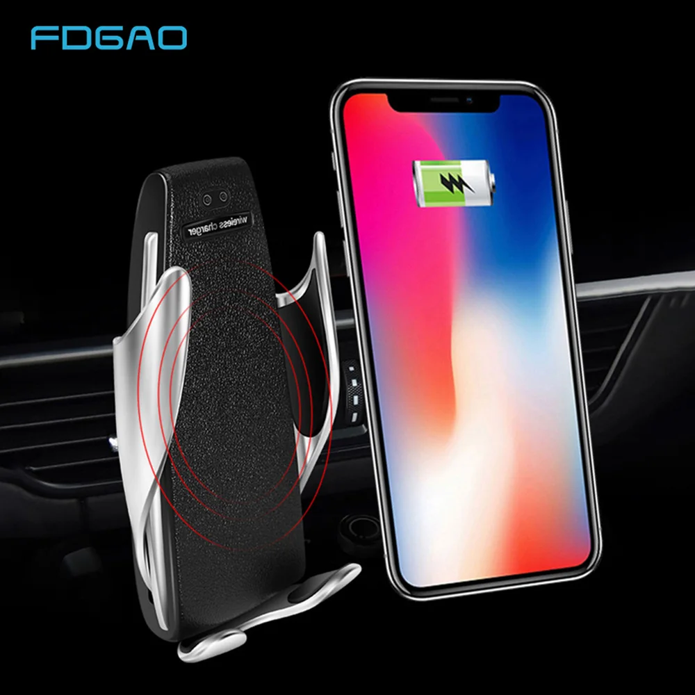 FDGAO Fast Wireless Car Charger Air Vent Phone Holder 360 Degree Rotation Charging Mount Bracket For iphone X XS XR For Samsung 