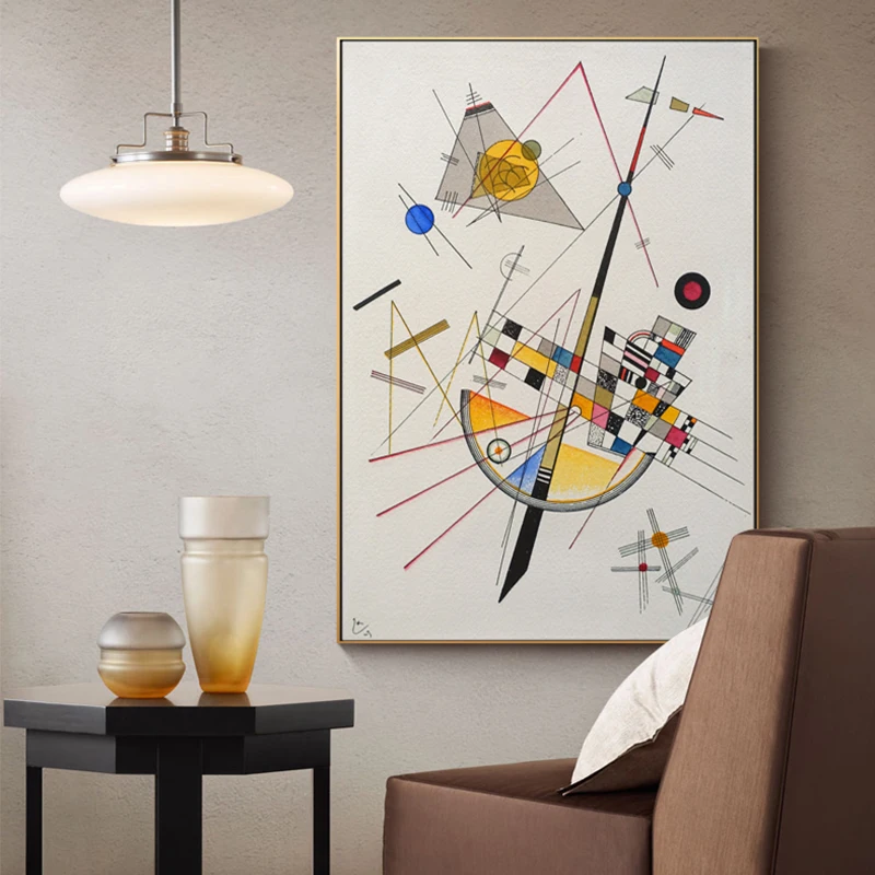 

Abstract Kandinsky Geometric Patterns Canvas Painting Poster And Print Decorative Wall Art Picture For Living Room Bedroom Aisle