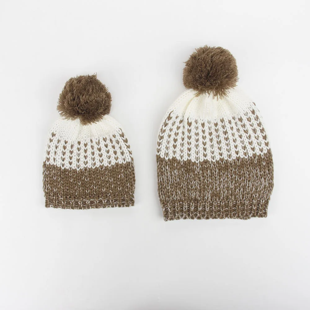 mother and baby matching hats