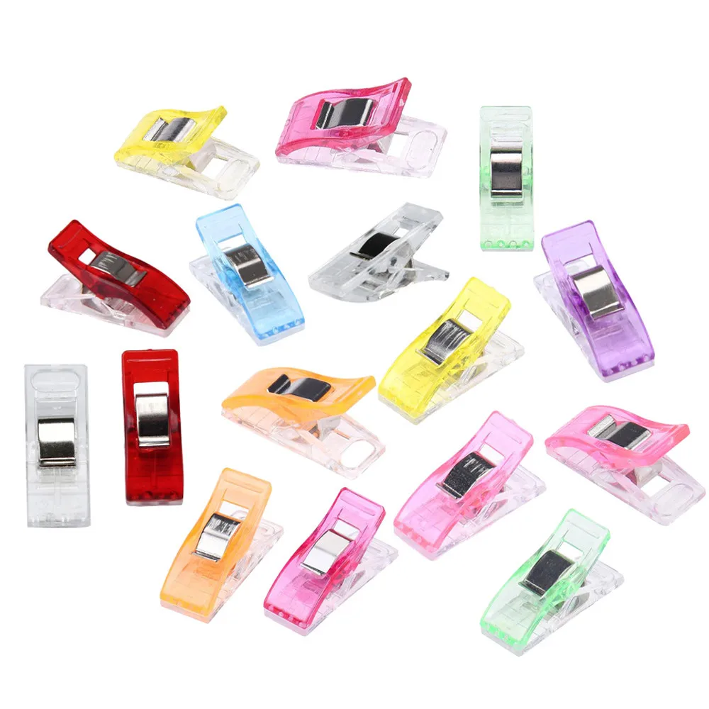 

Plastic Clips Sewing 50PCS/20PCS Clear Sewing Craft Quilt Binding Plastic Clips Clamps Pack Wonderful Garment Plastic Clips L2