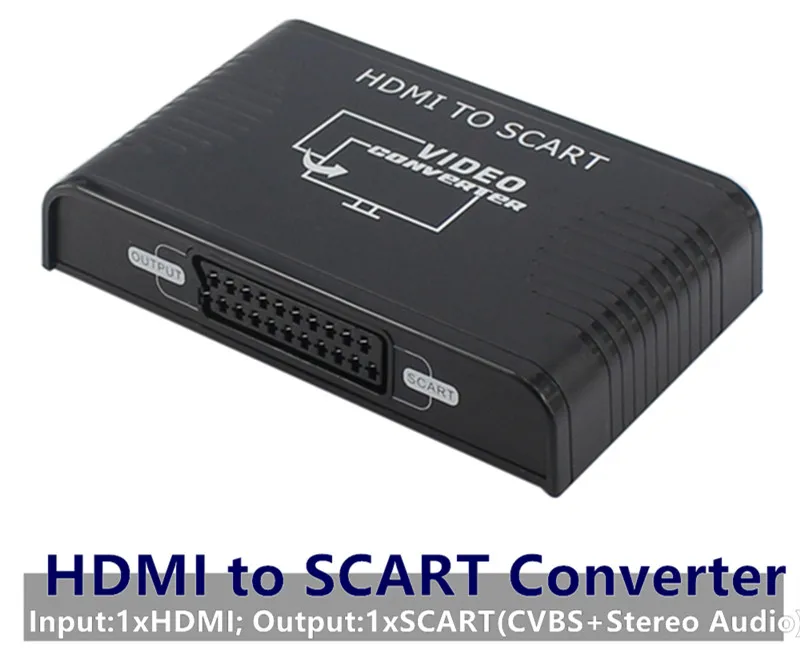 THDMI to Scart Converter Adapter Full HD1080P Composite Video+Stereo Audio Female Connector for STB PS4 DVD Player Free Shipping (2)