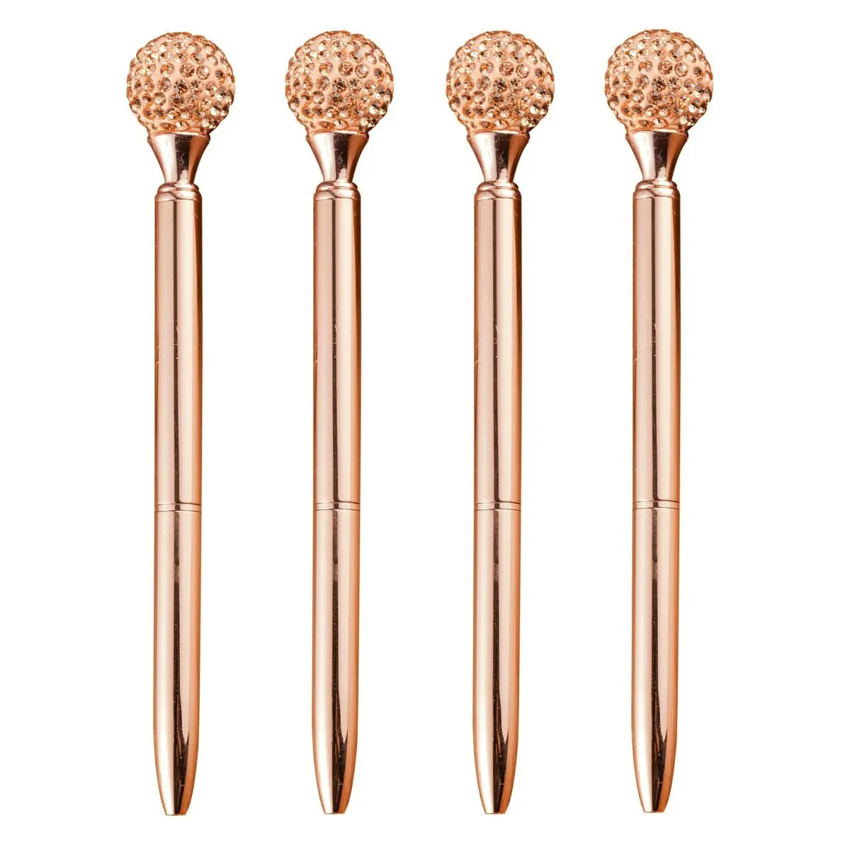 

Hot sale Rose Gold Pen Cute Bling Fancy Metal Ballpoint Pens Rose Gold Office/School/Desk Supplies for Women -Black Ink (Pack