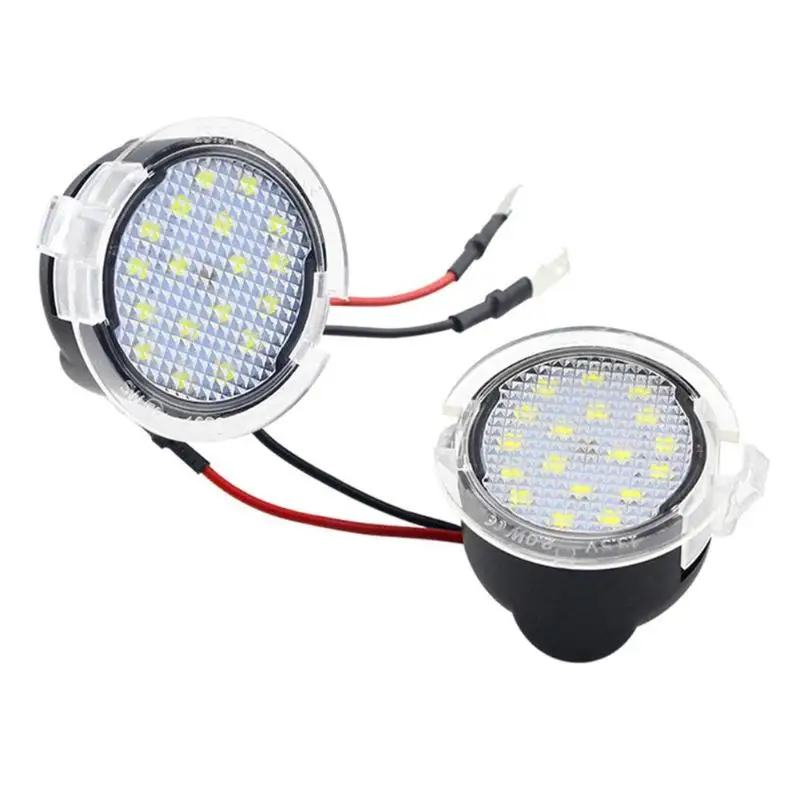 

VODOOL 2Pcs 12V 3W 6500K LED Under Mirror Puddle Light For Ford F150 Edge Mondeo Explorer Taurus Rear Mirror Lamp Car Styling